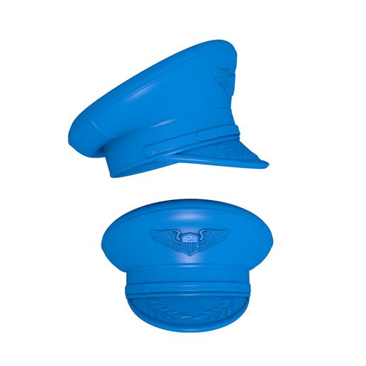 🧑‍ ️ Pilot Hat・ STL File for 3D printing・Cults