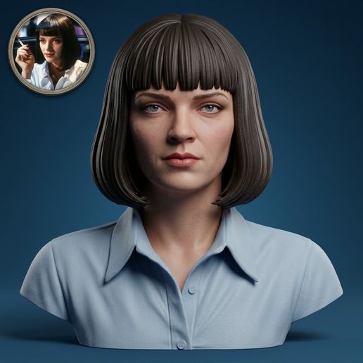 Mia Wallace  Bust 3D Printable