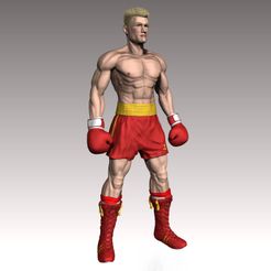 d3.jpg STL file Ivan Drago from Rocky IV Boxer staredown・3D printing model to download