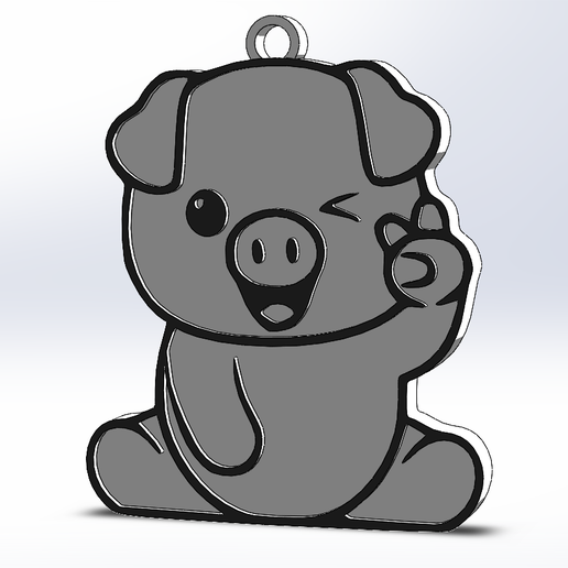 Free STL file Keychain Piggy・3D print design to download・Cults