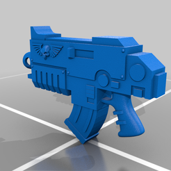 1.png Free 3D file Space Marine Bolter・3D print design to download