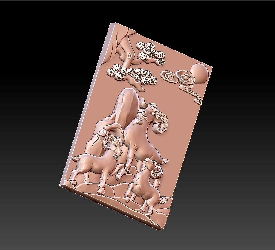 three_goats8.jpg Download free STL file three goats • 3D printable object, stlfilesfree