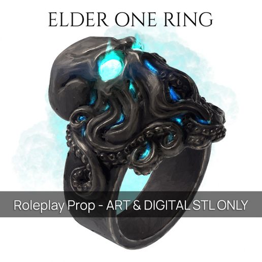 Elder One Ring - D&D Handout - Ring - PRESUPPORTED 3D model