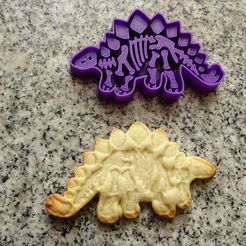 DSC04354.JPG STL file dinosaurs dinosaur cookie cutters stegosaurus・3D printable model to download