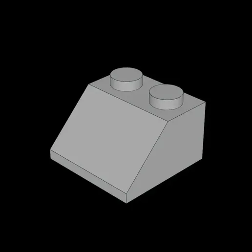 Lego Compatible (3039.dat) Slope Brick 45 2 x 2 | 3D Printable STL 3D model preview