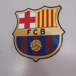 Barcelona.jpg Archivo STL Placa de pared del FC Barcelona con bocallave・Diseño de impresora 3D para descargar