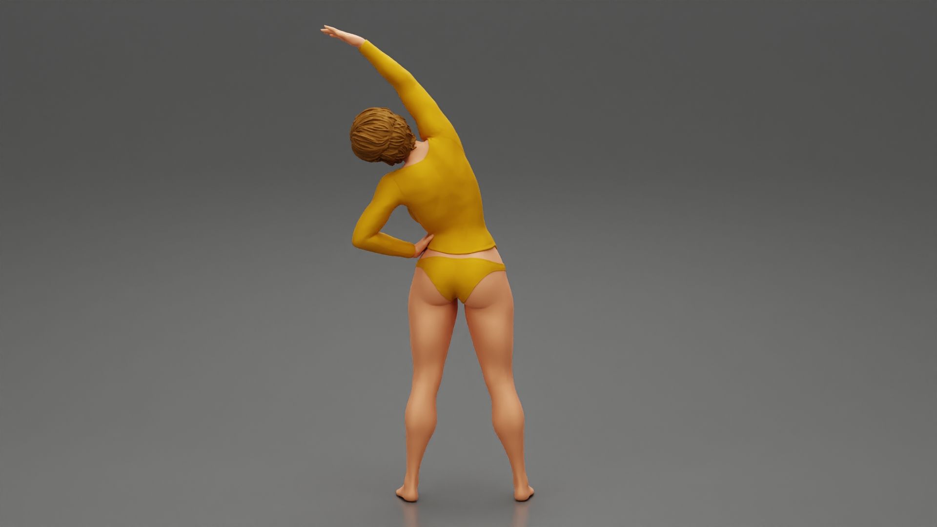 Girl-03.jpg Fichier 3D Fille faisant de la gymnastique le matin Modèle d'impression 3D・Design pour imprimante 3D à télécharger, 3DGeshaft