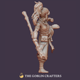 03.png Elf Monk Female - Pre-Supported STL Miniature for Fantasy Tabletop RPGs