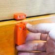 schloss-7050018.JPG Spring latch sliding door bolt lock: rubber band, metal spring, 3D printed spring