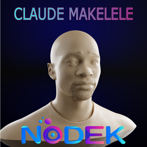 Busto de Claude Makélélé – El Pilar del Mediocampo 3D model