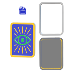 STL00688-1.png 3D file 3pc Intuition Tarot Card Bath Bomb Mold・3D print model to download