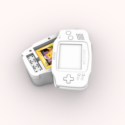 Gameboy Advance display stand v2 by Tron08, Download free STL model