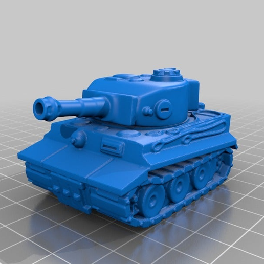 Tiger 1 - Chibi Tank - 3D model önizlemesi