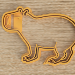 Capi.png STL file CAPYBARA CAPYBARA CUTTER COOKIE・3D print object to download