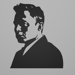 1.png Archivo STL Arte mural de Elon Musk・Objeto de impresión 3D para descargar