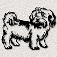 project_20230818_1845181-01.png Shih Tzu Dog Wall Art shitzu dog with bow wall decor 2d art animal