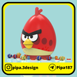 Huevo-Angry-Birds-Red.png EASTER EGG - CONTAINER - BOX - BOX - CANDY BOX - PIGGY BANK - STORAGE - ANGRY BIRDS RED