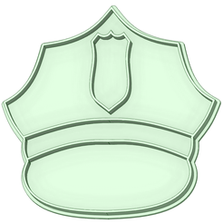 Gorra-1_e.png Archivo STL Gorra policial 1 cookie cutter・Objeto imprimible en 3D para descargar