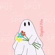 Untitled_Artwork-copy-127.png Ghost with Flowers Cookie Cutter