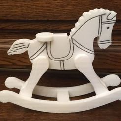 Cheval à bascule.jpg Archivo STL gratis JUGUETE DE CABALLO BALANCÍN・Diseño por impresión en 3D para descargar