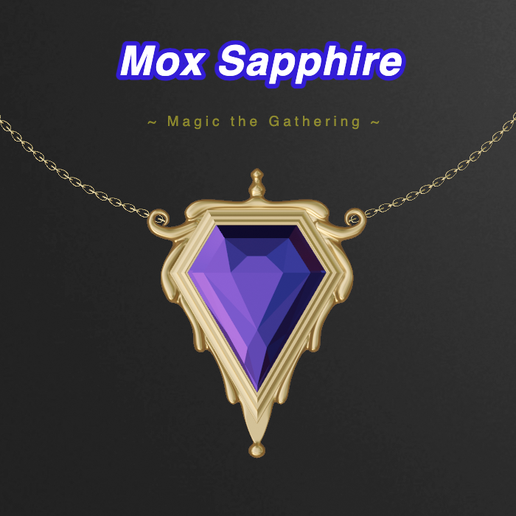 🪄 Mox Sapphire - Magic the Gathering・ STL File for 3D