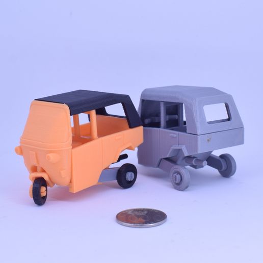 1cults3D.jpg Free STL file Classic 3 Wheels Car no support・3D printing idea to download, Toymakr3D