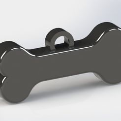 Untitled.jpg Файл STL Брелок в виде кости для собак・Шаблон для 3D-печати для загрузки