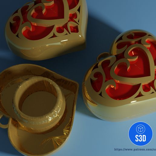 Legends of Zelda Heart Container / Pendant 3D model