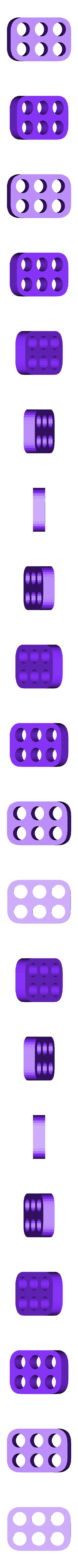 3x2.stl スリーブ付きカスタムPCケーブル用ケーブルコーム