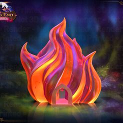 SorcererFire_RENDER.jpg Datei STL Sorcerer Flames Würfelgewölbe - SUPPORT FREE!・Modell für 3D-Druck zum herunterladen
