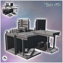 1-PREM.jpg Modifizierter Container mit Kisten und mehreren Metallplanen (10) - Modern WW2 WW1 Weltkrieg Diaroma Wargaming RPG Mini Hobby