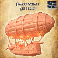 Dwarf-Steam-Zeppelin-1-re.jpg STL file Dwarf Steam Zeppelin 28 mm Tabletop Terrain・3D printing model to download