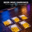 1000025286.jpg BEER MUG EARRINGS WITH FOAM | OKTOBERFEST & PARTY JEWELRY | STL FILE V3