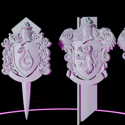 hhh.png STL-Datei Harry Potter - Die Wappen der Häuser・Design für den 3D-Druck zum Herunterladen