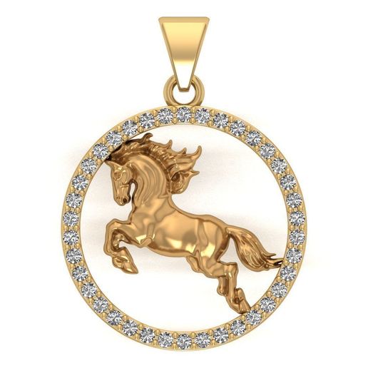 Horse Pendant 3D print model 3D model