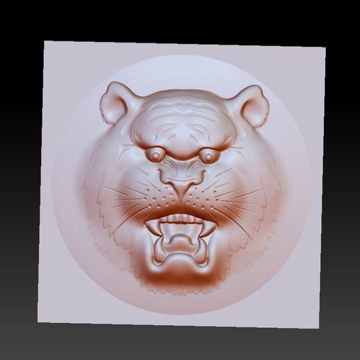 tiger head pendant 3D model