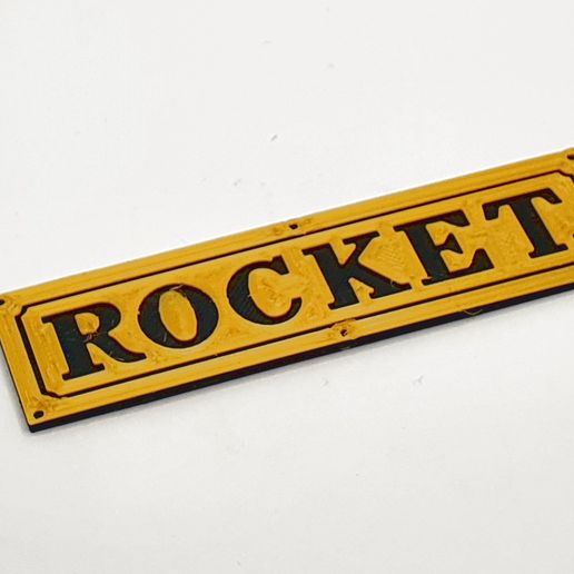 THE STEAM LOCOMOTIVE PLATE: THE 'ROCKET'. 3D model