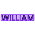 William_Standard.STL William 3D Nametag - 5 Fonts