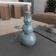 HighQuality.png 3D Snowman Christmas Decor with 3D Stl Files & Snowman Gifts, 3D Figure, Snowman Ornament, 3D Print File, Snowman Decoration, 3D Printing