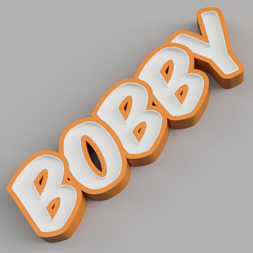 NAMELED BOBBY - LED LAMP WITH NAME 3D model