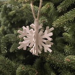 IMG_3435-1.jpg STL file Snowflake Ornament・Template to download and 3D print