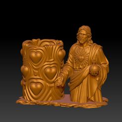 2023-09-24_110440.jpg Fichier STL porte-stylo jésus・Plan pour impression 3D à télécharger
