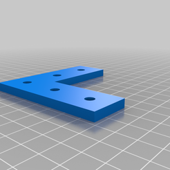 l_mending_plate.png L Mending Plate with 5 Holes for T-Slot Aluminum Extrusions