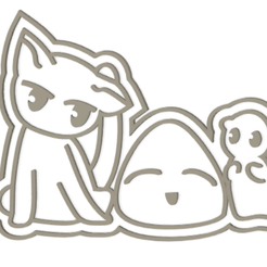 trioooooooooo.png Datei STL Obstkorb Trio Cookie Cutter・Design für 3D-Drucker zum herunterladen
