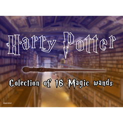 push-diseño.png Collection of 16 Magic wands from harry potter
