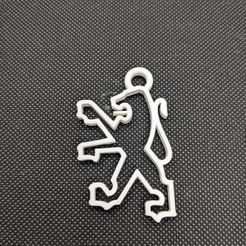Porte-clef-lion-peugeot-année-80.jpg STL-Datei Schlüsselanhänger Peugeot-Logo Jahr 80・Design zum Herunterladen und 3D-Drucken
