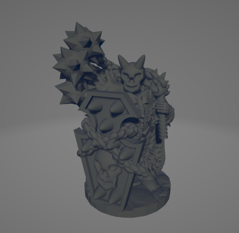 Death Knight Triple Flail.png STL file Death Knight With Triple Flail・3D printer model to download, Ellie_Valkyrie