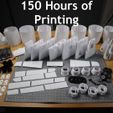 150-Hours.jpg 3D file TROY'S 3D PRINTED RC DC-6/DC-7 AIRLINER・Model to download and 3D print