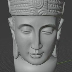 h.jpg OBJ file Goddess Head・Model to download and 3D print