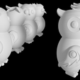 4.png Pack of 8 owl dolls and vases for STL ornament
